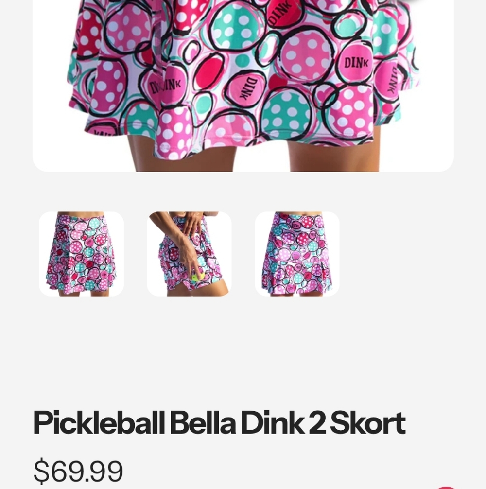 PICKLEBALL SKIRT by Bella Bella Sz m - Picture 7 of 8